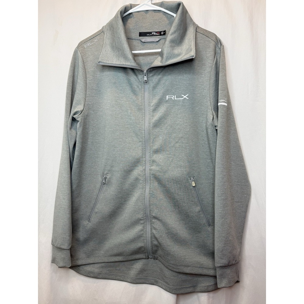 RLX Ralph Lauren Full Zip Wicking Gray Jacket M RSM CLASSIC SEA ISLAND GOLF